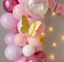 birthday Baby Girl Pink and White Birthday Decor