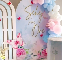 birthday Butterfly Pastel Theme Decoration