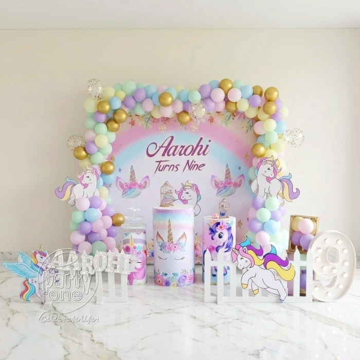 birthday Pretty Unicorn Theme Birthday Decor