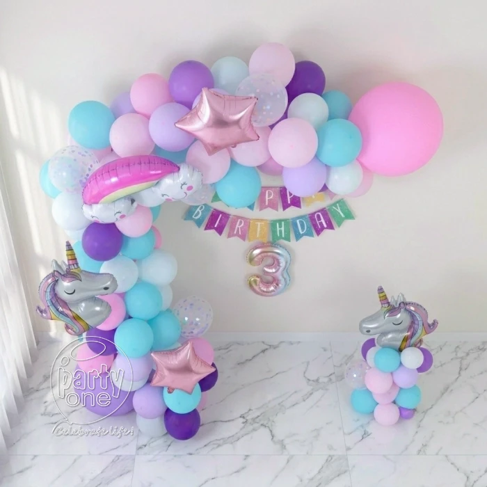 birthday Unicorn Theme Balloon Decoration