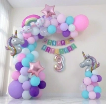 birthday Unicorn Theme Balloon Decoration