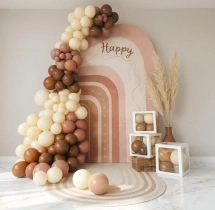 birthday Aesthetic Brown Theme Decoration