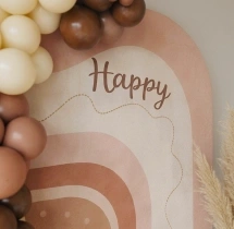 birthday Aesthetic Brown Theme Decoration