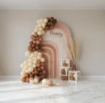 birthday Aesthetic Brown Theme Decoration