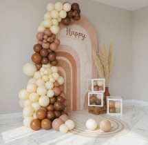 birthday Aesthetic Brown Theme Decoration