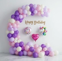 birthday Magical Unicorn Half Arch Balloon Decor