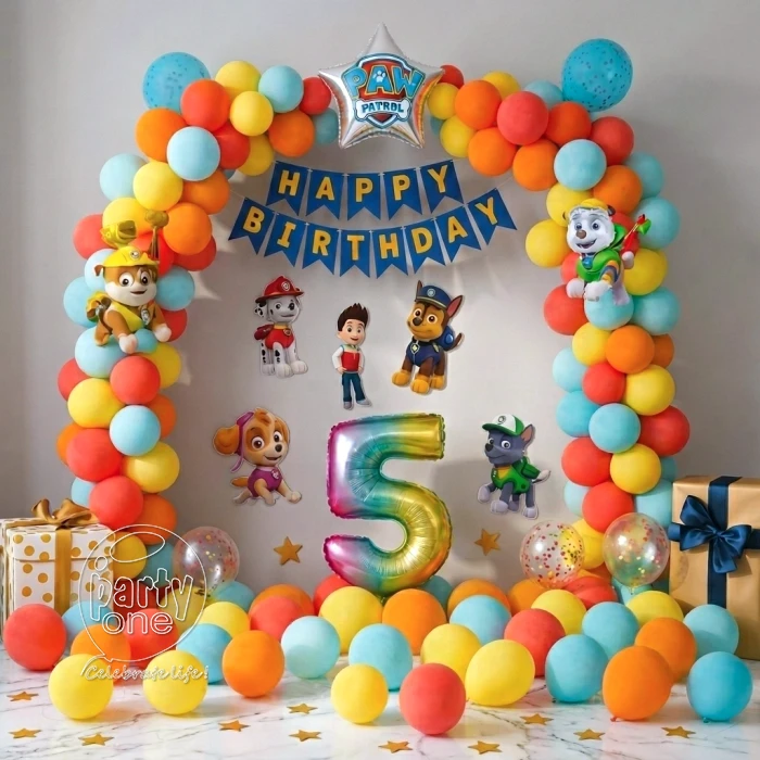 birthday Simple Paw Patrol Birthday Theme Decoration