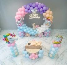 birthday Cute Unicorn Theme Birthday Balloon Decor