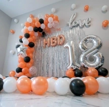 birthday Lovely 18 Rose Gold Birthday Wall Decoration