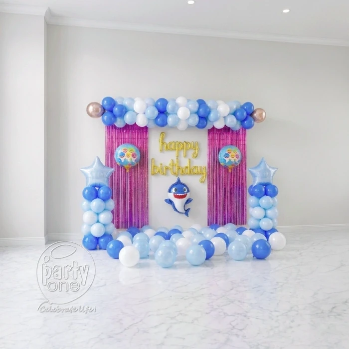 birthday Cute Baby Shark Birthday Home Decoration