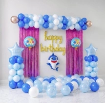 birthday Cute Baby Shark Birthday Home Decoration