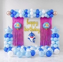 birthday Cute Baby Shark Birthday Home Decoration