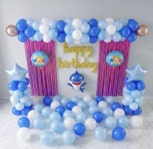birthday Cute Baby Shark Birthday Home Decoration