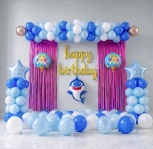 birthday Cute Baby Shark Birthday Home Decoration