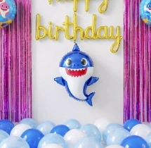 birthday Cute Baby Shark Birthday Home Decoration