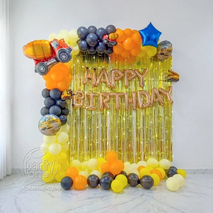 birthday Gilded Construction Theme Birthday Decor
