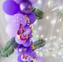 birthday Polka Bluish Purple Birthday Decor