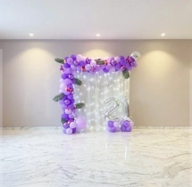 birthday Polka Bluish Purple Birthday Decor