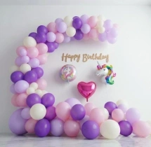 birthday Magical Unicorn Half Arch Balloon Decor