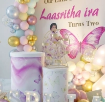 birthday Pastel Butterfly Theme Ring Decoration