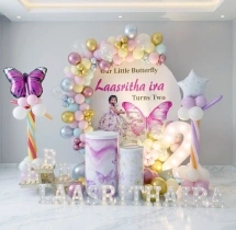birthday Pastel Butterfly Theme Ring Decoration