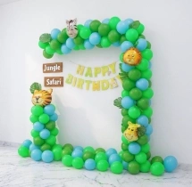 birthday Wild Jungle Balloon Frame Birthday Decor