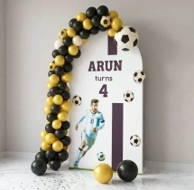 birthday Black and Gold Football Theme Decoration