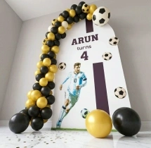 birthday Black and Gold Football Theme Decoration