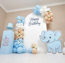 birthday Pastel Blue Elephant Birthday Decoration