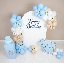 birthday Pastel Blue Elephant Birthday Decoration