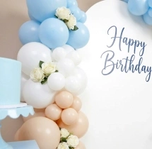 birthday Pastel Blue Elephant Birthday Decoration