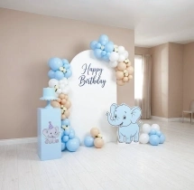 birthday Pastel Blue Elephant Birthday Decoration