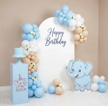 birthday Pastel Blue Elephant Birthday Decoration