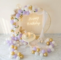 birthday Luxury Pastel Glow Birthday Balloon Decor