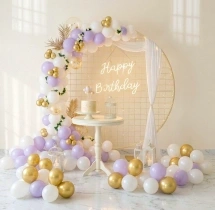 birthday Luxury Pastel Glow Birthday Balloon Decor