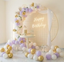 birthday Luxury Pastel Glow Birthday Balloon Decor