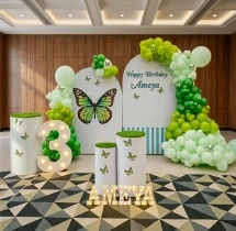 birthday Lavender Butterfly Theme Balloon Decoration