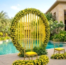 decorations Simple Haldi Floral Ring Decoration