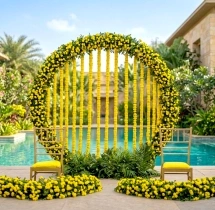 decorations Simple Haldi Floral Ring Decoration