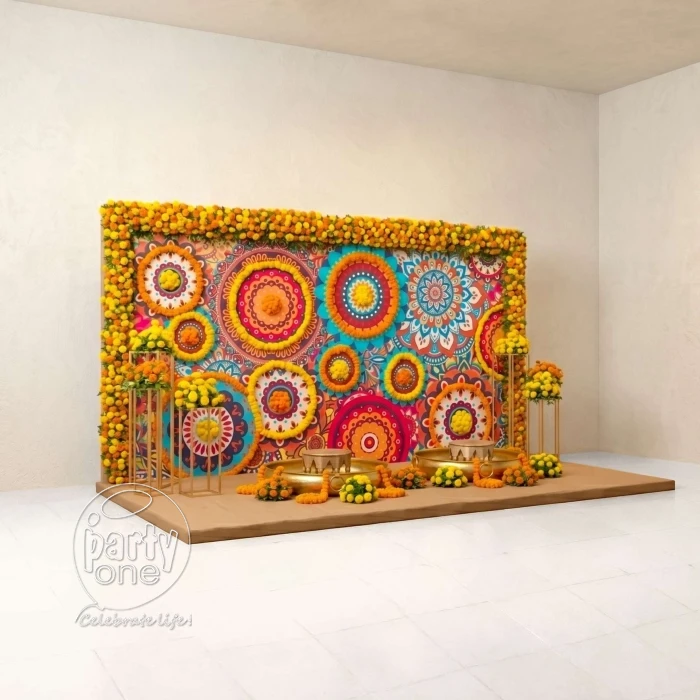 decorations Vibrant Haldi Ceremony Decoration