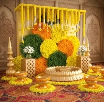 decorations Haldi Ceremony Natural Backdrop Decoration