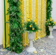decorations Simple Haldi Ceremony Backdrop Decoration