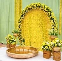 decorations Haldi Ceremony Flower Backdrop Decoration