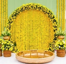decorations Haldi Ceremony Flower Backdrop Decoration