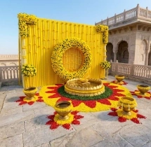 decorations Haldi Floral Background Decoration