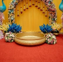 decorations Golden Glow Haldi Backdrop Decoration
