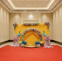 decorations Golden Glow Haldi Backdrop Decoration
