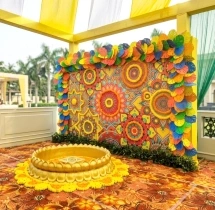 decorations Colourful Haldi Stage Decoration