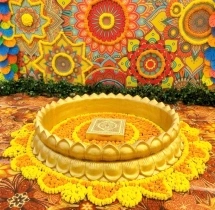 decorations Colourful Haldi Stage Decoration