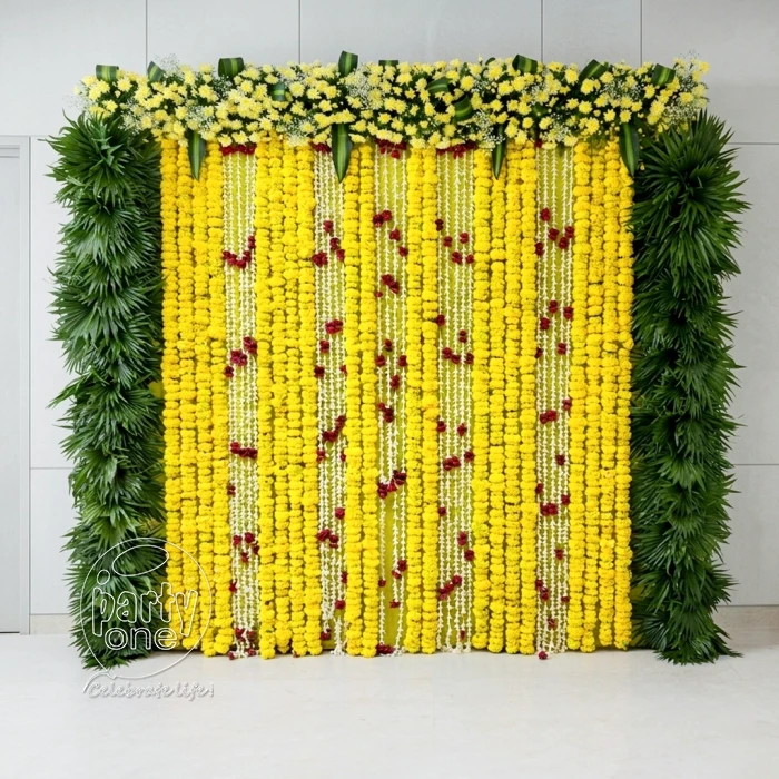 decorations Simple Haldi Ceremony Wall Decoration